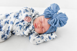 Ruffled Headband | Denim