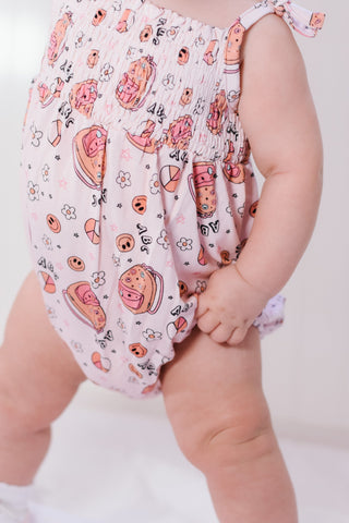 SCHOOL DREAMZZZ SMOCKED BUBBLE ROMPER