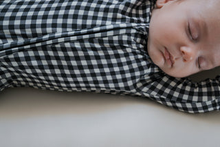 Bamboo Zip Pajamas | Black Gingham