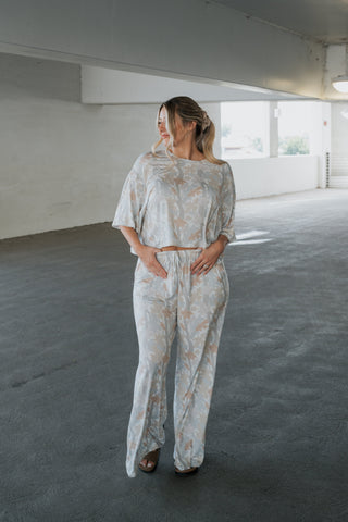Women's Bamboo Crop Tee Lounge Set | Woodland