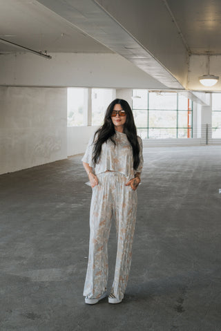 Women's Bamboo Crop Tee Lounge Set | Woodland