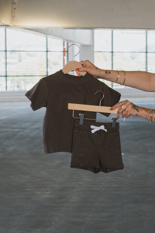 Child Short Set | Espresso