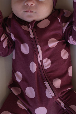 Bamboo Zip Pajamas | Heather Rose Dot