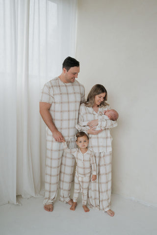 Men's Short Sleeve Pajamas | Ellis Plaid