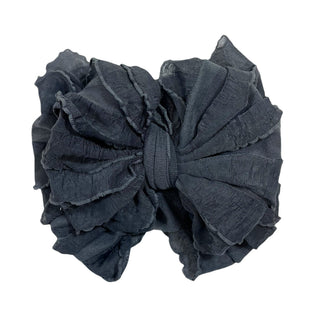 Ruffled Headband | Dark Grey