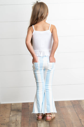 Light Blue Stripe Denim Pants