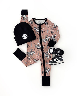 Bamboo Zip Romper | Desert Cowboy