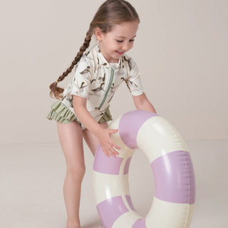 Duck Short Sleeve Ruffled One-Piece Swimsuit