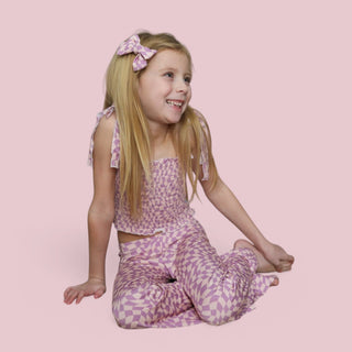PLUM WAVY DREAM BOW HAIR CLIPS