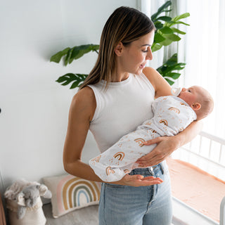 Easy Swaddle Blankets by Comfy Cubs - Rainbow Bohemian, Pack of 3