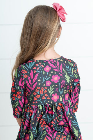 Emma Dark Floral Dress