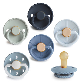 FRIGG Natural Rubber Pacifier 6-Pack