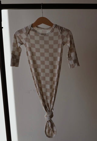 Bamboo Knotted Gown | Checkerboard
