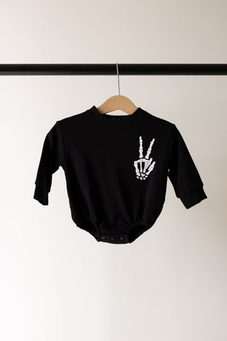 Sweatshirt Romper | Midnight Skelly