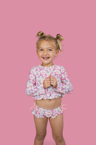 MAGICAL MERMAID DREAM TWO-PIECE RASH GUARD RUFFLE SWIM SUIT