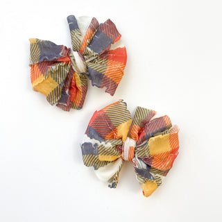 Ruffle Clip | Fall Plaid