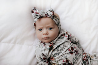 Floral Newborn Knotted Baby Gown