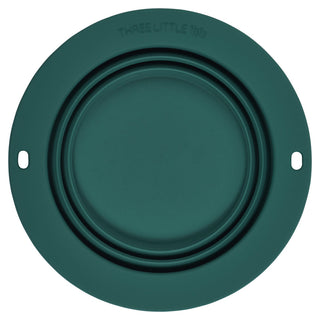 Forest Green Collapsible Bowl for Travel or Home