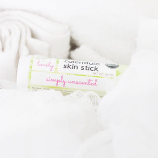 Simply Unscented Calendula Skin Stick - Organic Lotion Stick - Travel Size