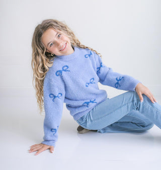 Harper Blue Bow Sweater