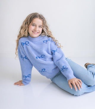 Harper Blue Bow Sweater