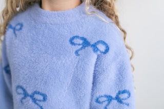 Harper Blue Bow Sweater