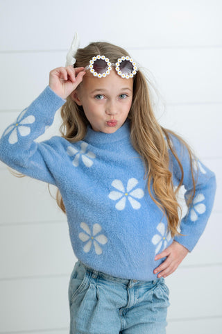 Harper White Daisy Sweater