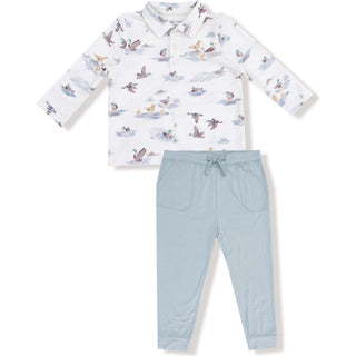 Migrating Mallards - L/s Polo Shirt With Bamboo Jogger