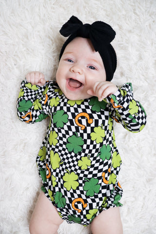 SHAMROCKIN' CHECKS DREAM BUBBLE ROMPER