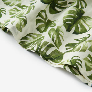 Island Leaf Butterfly Ruffle Dress