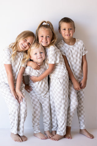 Bamboo Two Piece Lounge Set | Checkerboard