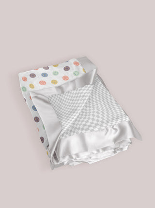 Ultra-Soft Thick Reversible Baby Blanket - Happy Baby Vibes