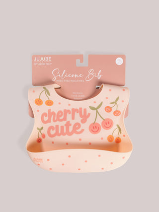 Silicone Bib - Cherry Cute by Doodle By Meg