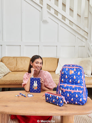 Miffy Flower Fields Be Dapper Toiletry Cosmetic Pouch - Blue & Orange