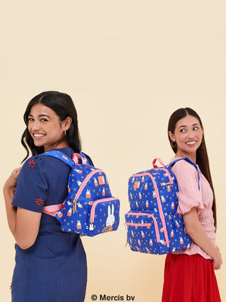 Miffy Flower Fields Zealous Diaper Bag Backpack - Blue & Orange