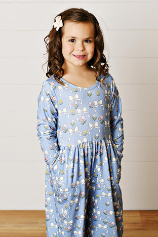 Kelly Blue Bow Jumpsuit