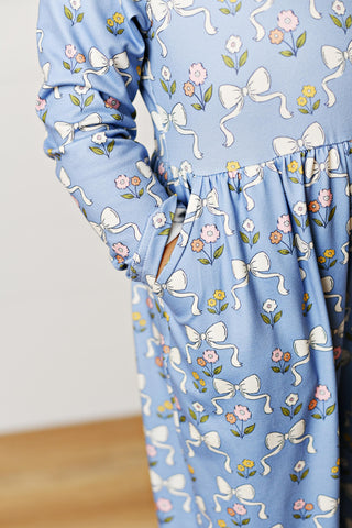 Kelly Blue Bow Jumpsuit