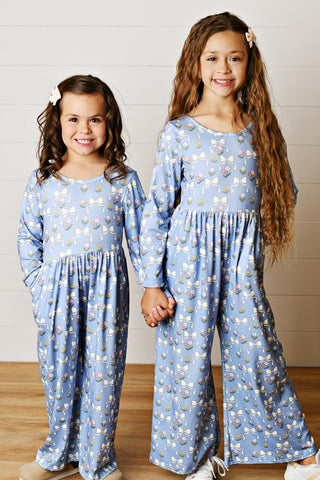 Kelly Blue Bow Jumpsuit