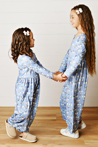 Kelly Blue Bow Jumpsuit
