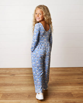 Kelly Blue Bow Jumpsuit
