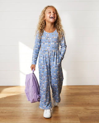 Kelly Blue Bow Jumpsuit