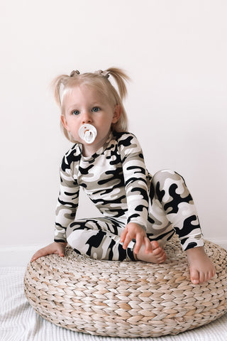 Light Tan Camo Two-Piece Set