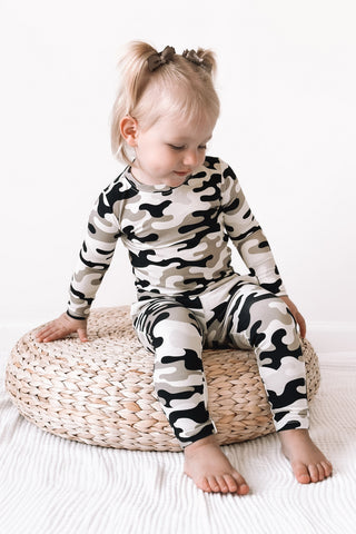 Light Tan Camo Two-Piece Set