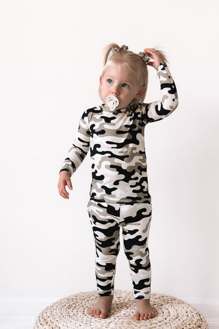 Light Tan Camo Two-Piece Set