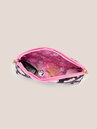 Hello Kitty® × JuJuBe Cherry Blossoms Be Set 3-Piece Pouch Set — Black and Pink