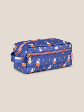 Miffy Flower Fields Be Dapper Toiletry Cosmetic Pouch - Blue & Orange
