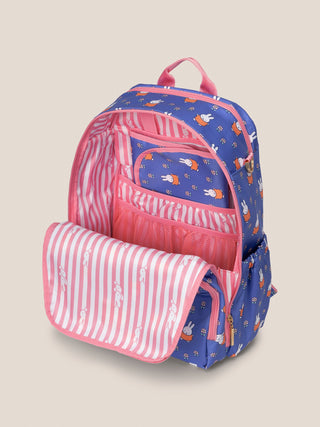Miffy Flower Fields Zealous Diaper Bag Backpack - Blue & Orange