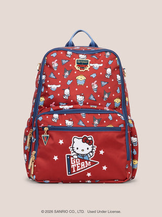 Hello Kitty® × JuJuBe Varsity Zealous Backpack Diaper Bag – Red and Navy