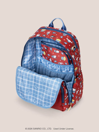 Hello Kitty® × JuJuBe Varsity Zealous Backpack Diaper Bag – Red and Navy