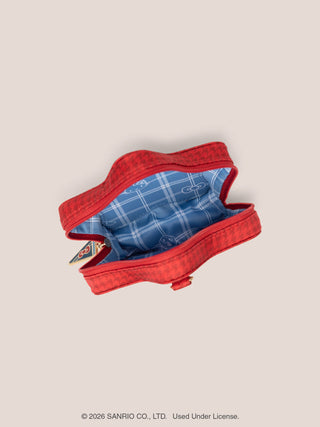 Hello Kitty® × JuJuBe Varsity Star Mini Bag Clip-on Pouch Accessory – Red Houndstooth Featuring Hello Kitty
